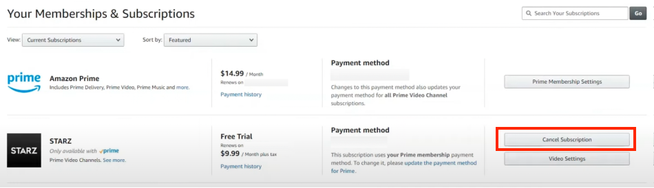 How do i cancel a channel subscription on amazon sale